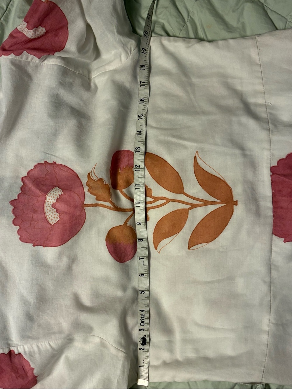 Anthropologie White Tunic Dress with Pink Floral and Tan Accents - Picture 9 of 9